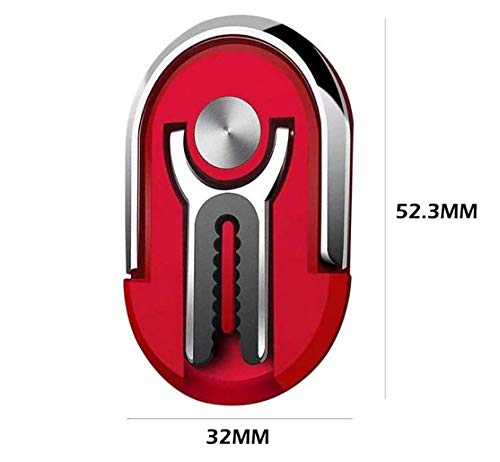 Blu View-3/View-2/View-4 3-in-1 Holster Pouch with Car Mount, Phone Stand & Finger Ring - Red Canvas Case with Belt Clip Loop for Hands-Free Convenience at Home, Office, and On-the-Go