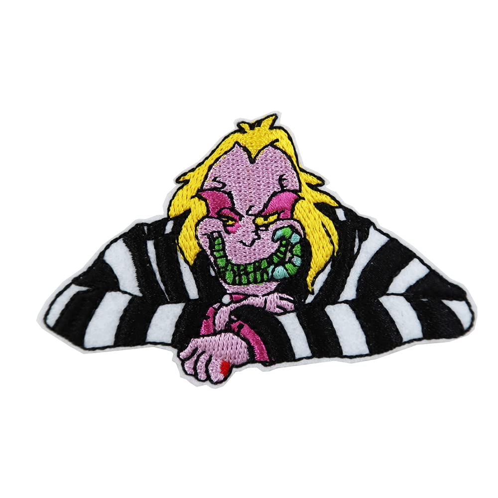 Halloween Monster Embroidered Iron On Patch - Spooky Costume Accessory for DIY Jackets, Bags & Halloween Decorations