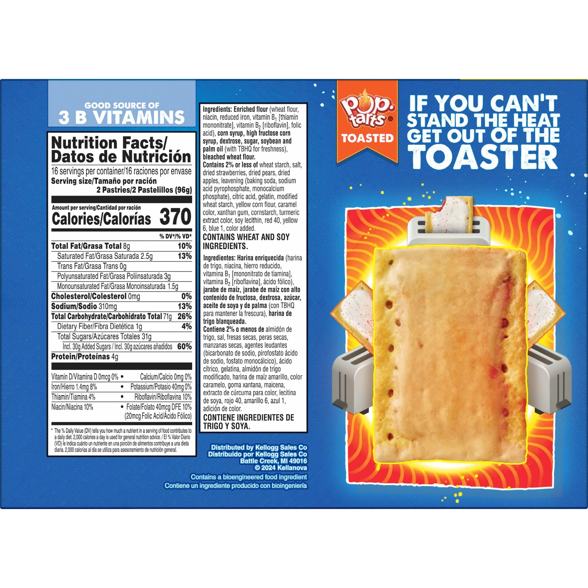 Pop-Tarts Toaster Pastries - Frosted Strawberry Flavor, 54.1oz Family Pack (32 Count) | Breakfast Food & Kids Snacks for School Lunches, Quick Breakfasts & After-School Treats