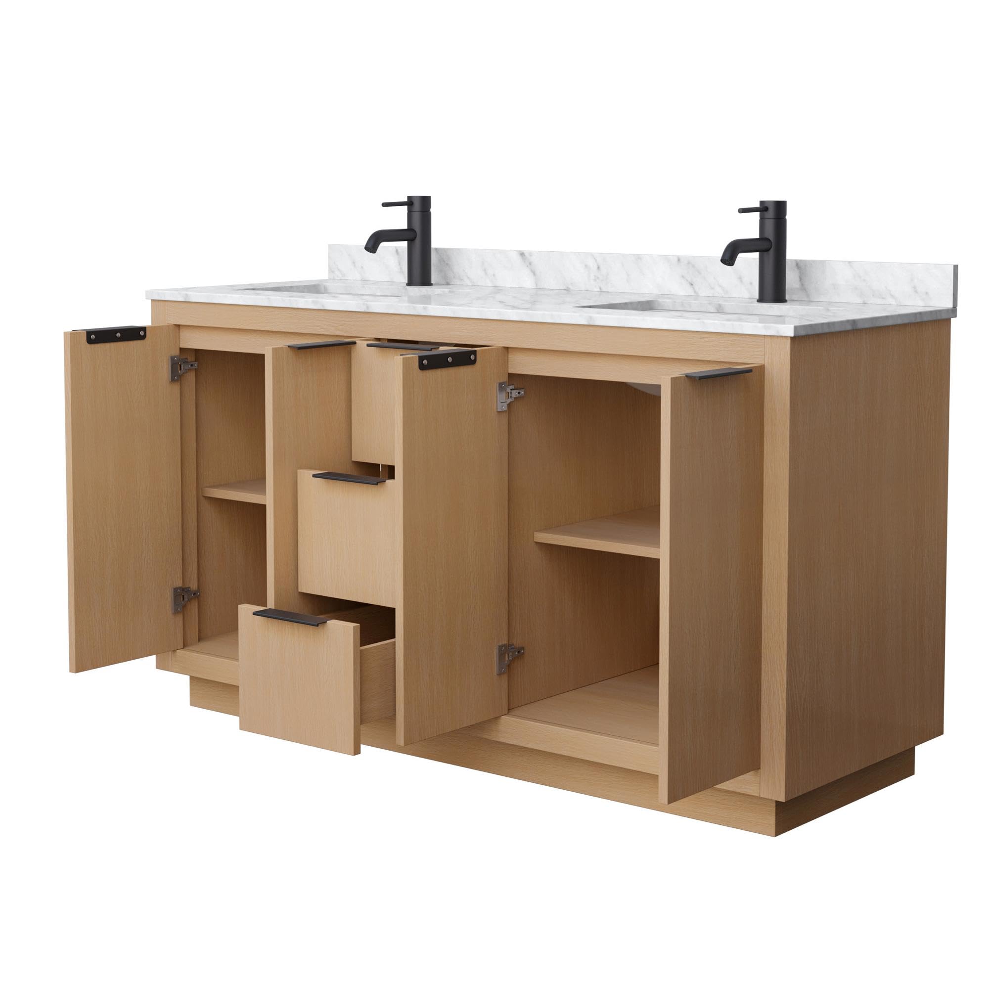 Wyndham Collection WCF282860DLBCMUNSMXX Maroni Vanity Set in Light Straw - Modern Bathroom Vanity with Sink for Home Decor & Organization | Perfect for Small Bathrooms, Powder Rooms & Guest Baths