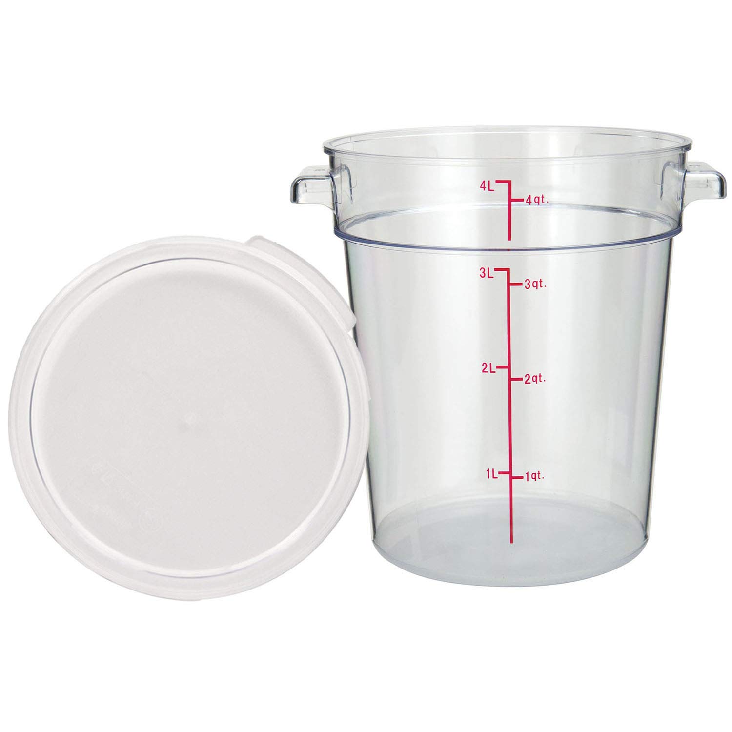 Tiger Chef 4 Quart Commercial Grade Clear Polycarbonate Food Storage Containers with Lids - BPA-Free, Stackable & Airtight for Restaurant, Meal Prep & Leftovers