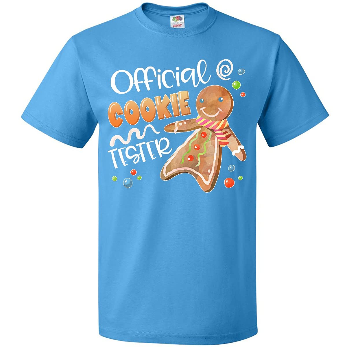 Inktastic Official Cookie Tester Cute Gingerbread Christmas T-Shirt - Funny Holiday Gift for Bakers & Cookie Lovers - Perfect for Christmas Parties, Baking Events & Festive Gatherings