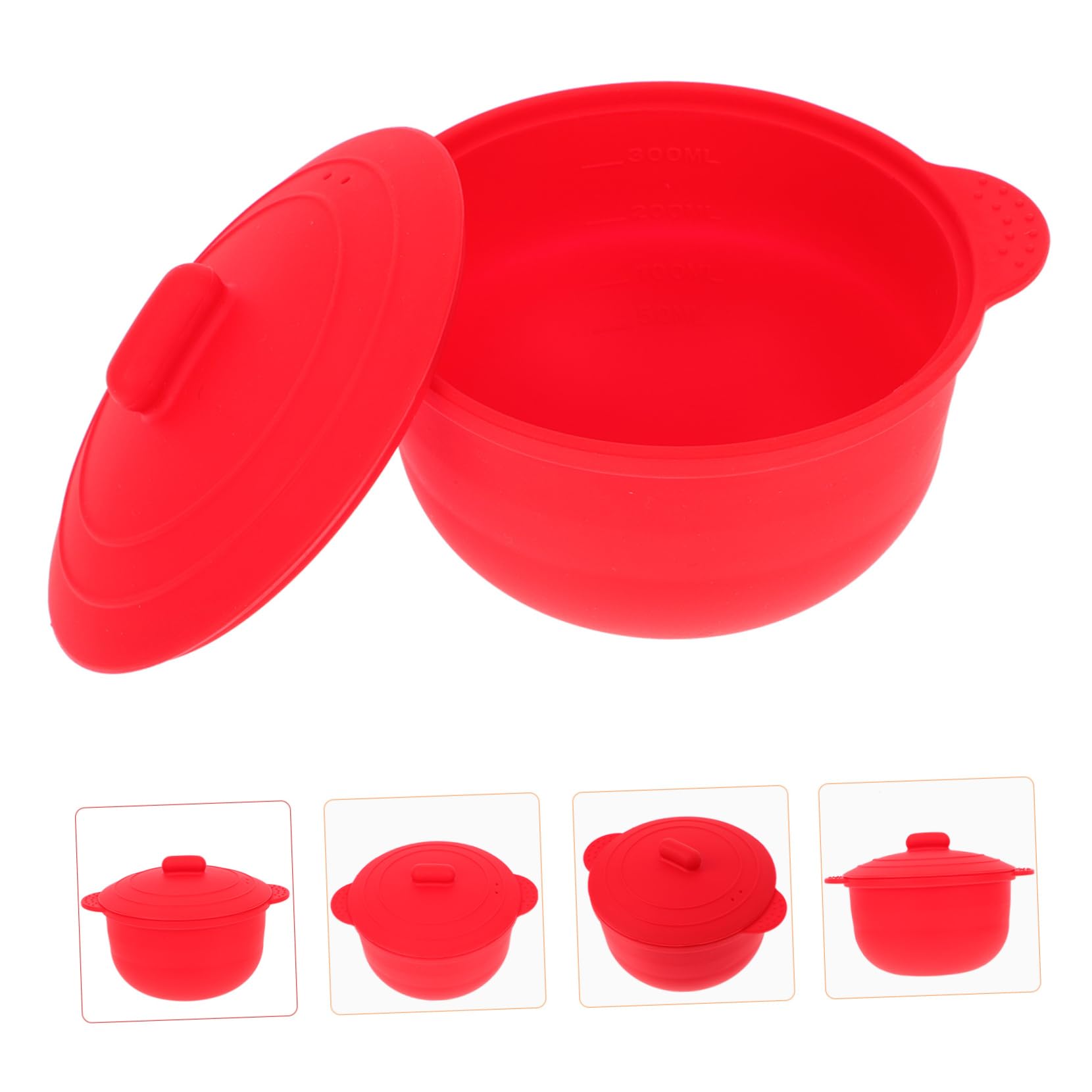 NOLITOY Silicone Wax Melter Bowl - Portable Wax Heater Accessory for DIY Candle Making, Wax Melting & Beauty Tools - Travel-Friendly Makeup Container (Red) - Perfect for Home Spa, Nail Salon & Travel Essentials