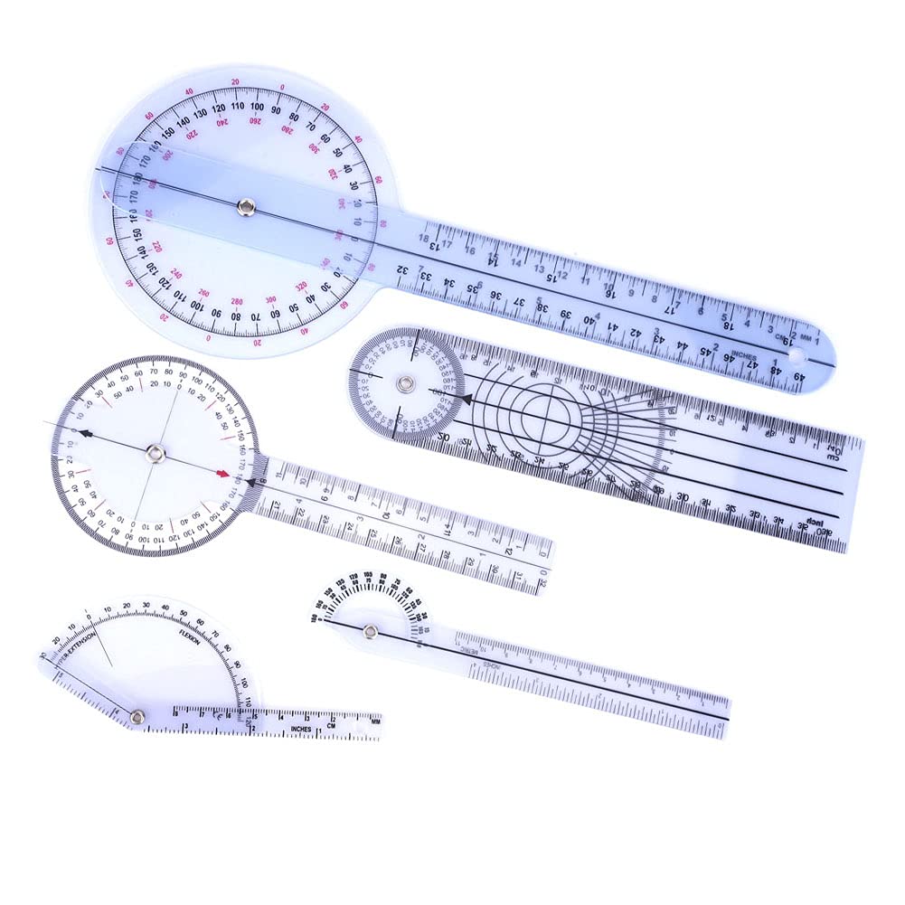5-Piece Bone Ruler Set - Transparent & Accurate Measuring Tools for Sewing, Crafts & DIY Projects - Perfect for Tailors, Artists & Students