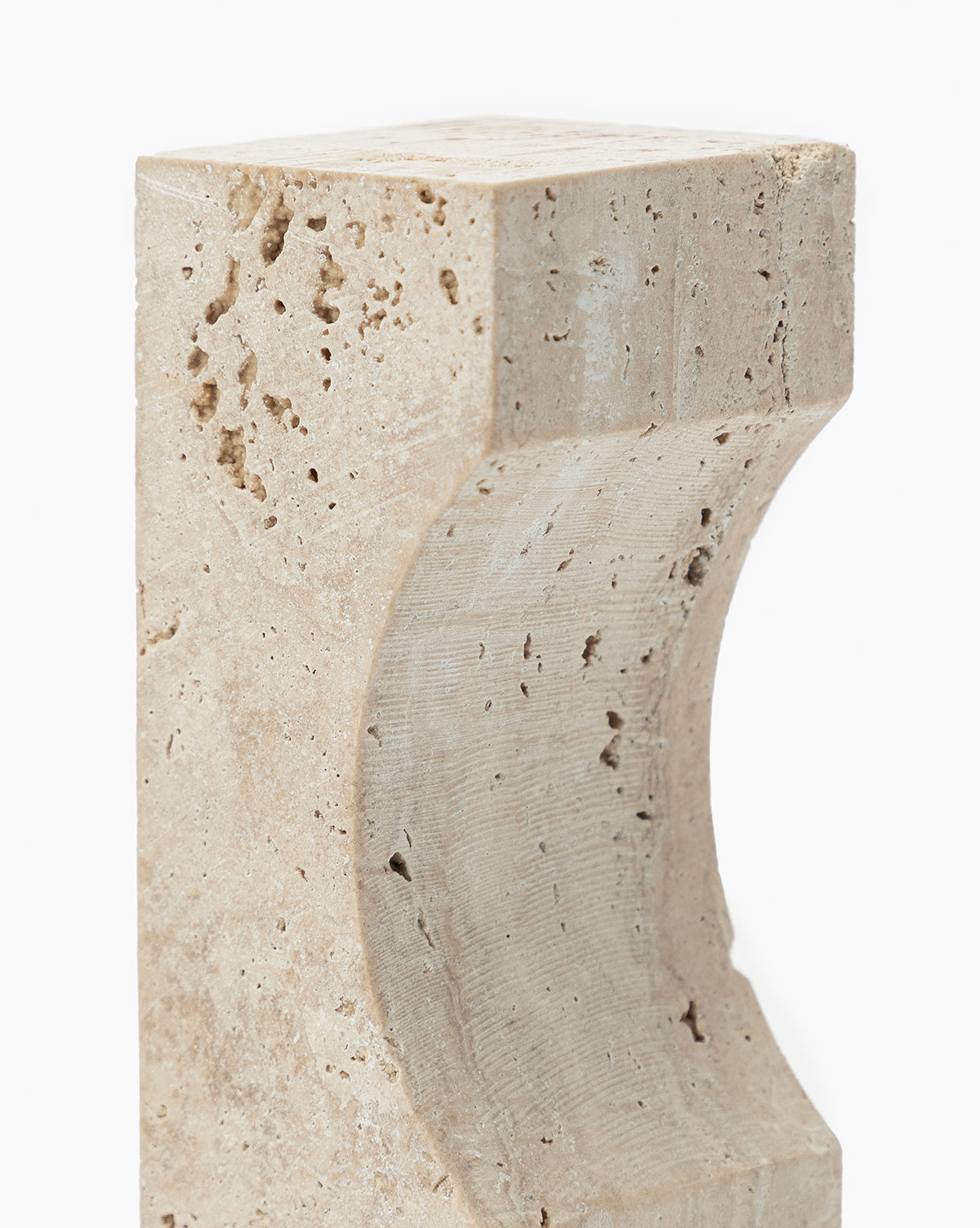 Natural Travertine Stone Home Decor - Elegant Handcrafted Vase, Bowl, or Sculpture for Living Room, Office, and Garden Decor