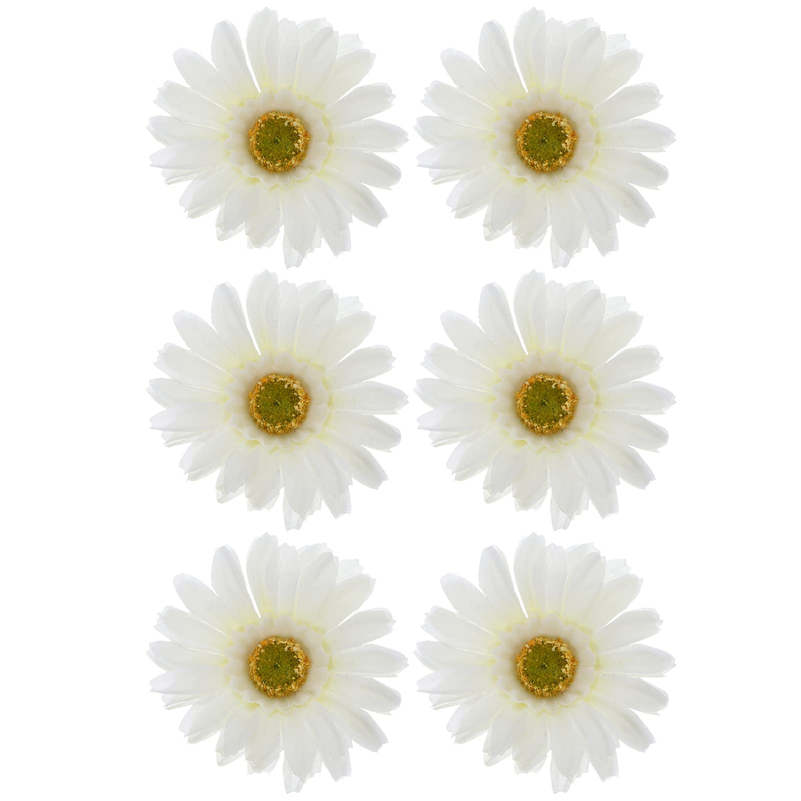 Beaupretty 12pcs Sunflower Hair Clips for Women & Girls - Daisy Flower Barrettes, Hawaiian Beach Alligator Clips, Summer Hair Accessories (White) - Perfect for Beach Vacations, Weddings & Everyday Wear