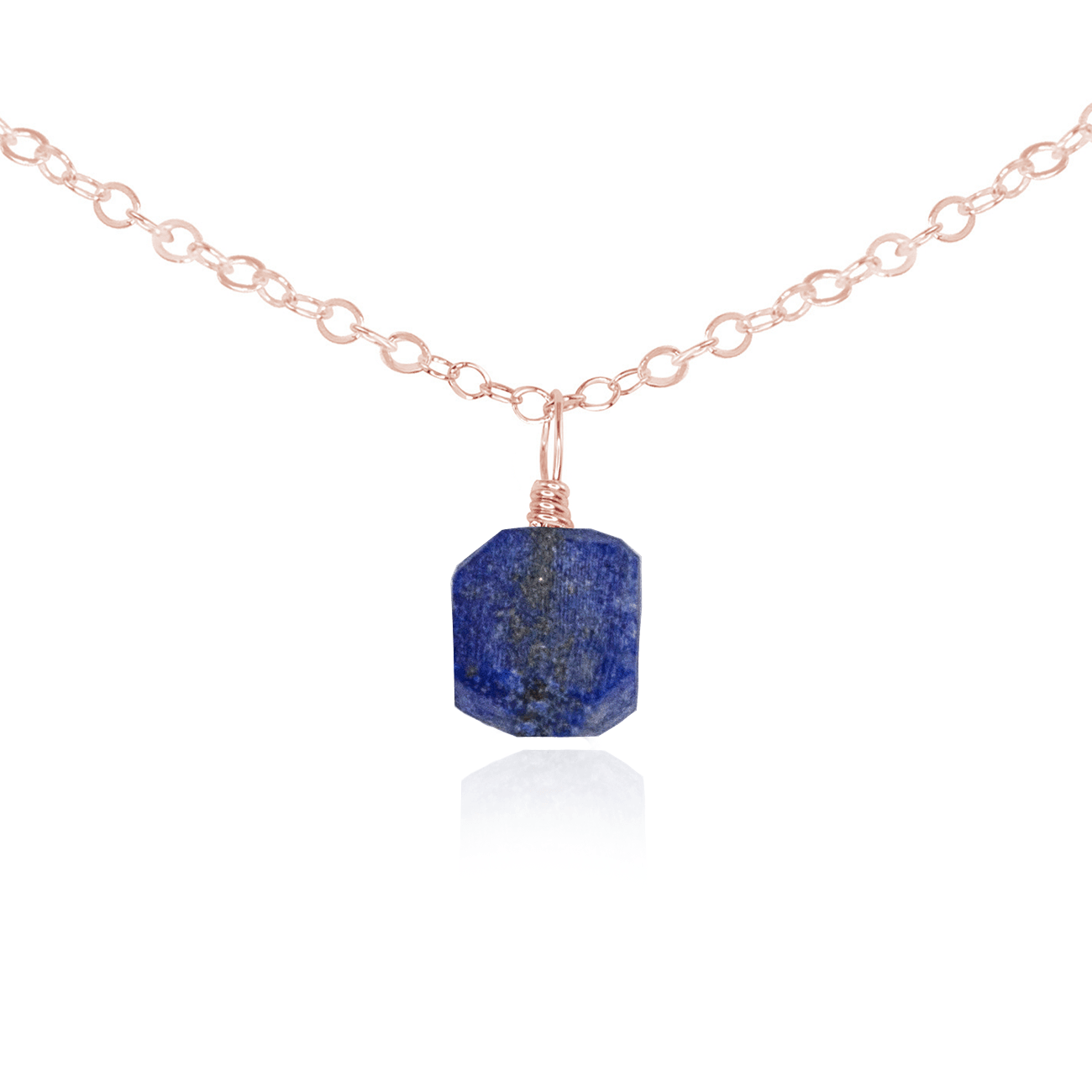 Tiny Rough Lapis Lazuli Gemstone Pendant Choker Necklace - Natural Blue Stone Jewelry for Women, Boho Chic Accessory | Perfect for Layering, Gift Giving & Spiritual Healing