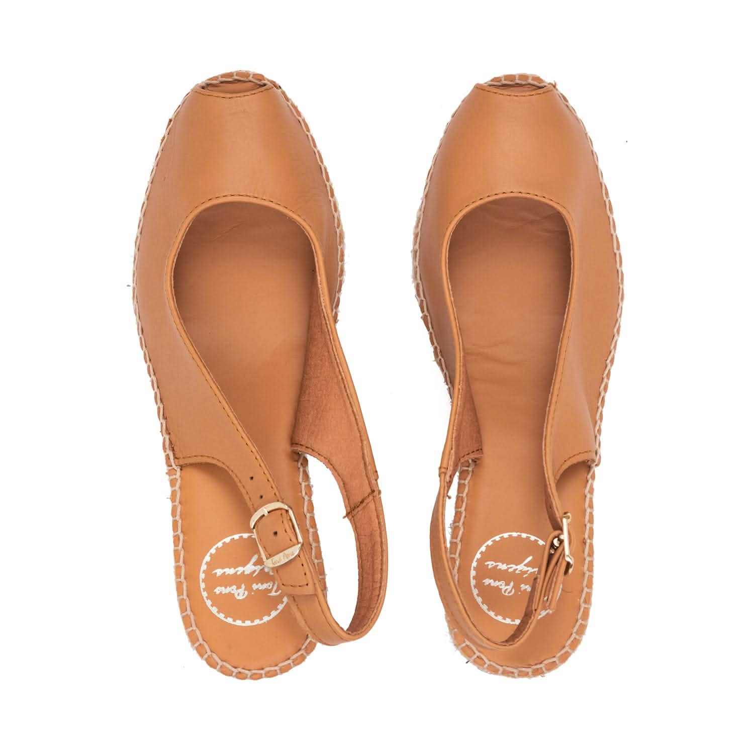 Women's Plain Leather Wedge Espadrilles - Comfortable Summer Sandals for Beach, Vacation & Casual Outings | Croacia