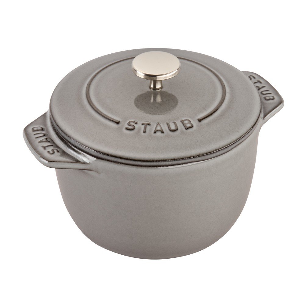 Staub 0.75-Quart Cast Iron French Oven - Graphite Grey Dutch Oven for Cooking, Baking & Serving | Premium French-Made Kitchenware for Soups, Stews & Bread