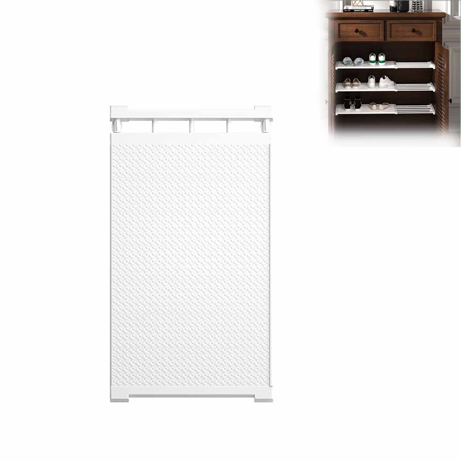 Expandable Closet Tension Shelf Storage Rack - Adjustable Organizer for Kitchen, Cupboard & Wardrobe - Space Saving Shelf Divider with Rod - Perfect for Small Spaces & Home Organization