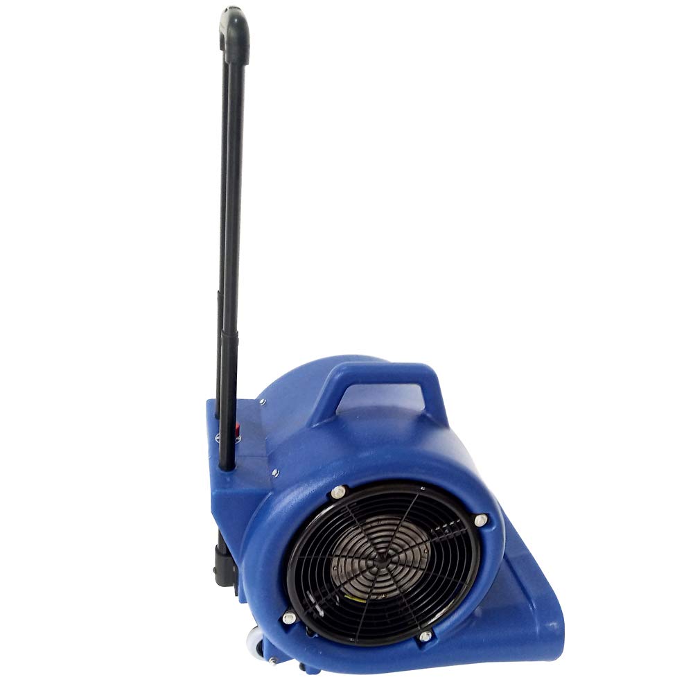 INTBUYING 3-Speed Heavy Duty Air Mover Blower Fan - 1.2HP 5700 CFM High Power Carpet Dryer & Floor Fan (220V, Blue) - Ideal for Water Damage Restoration, Construction Sites, and Quick Drying Floors