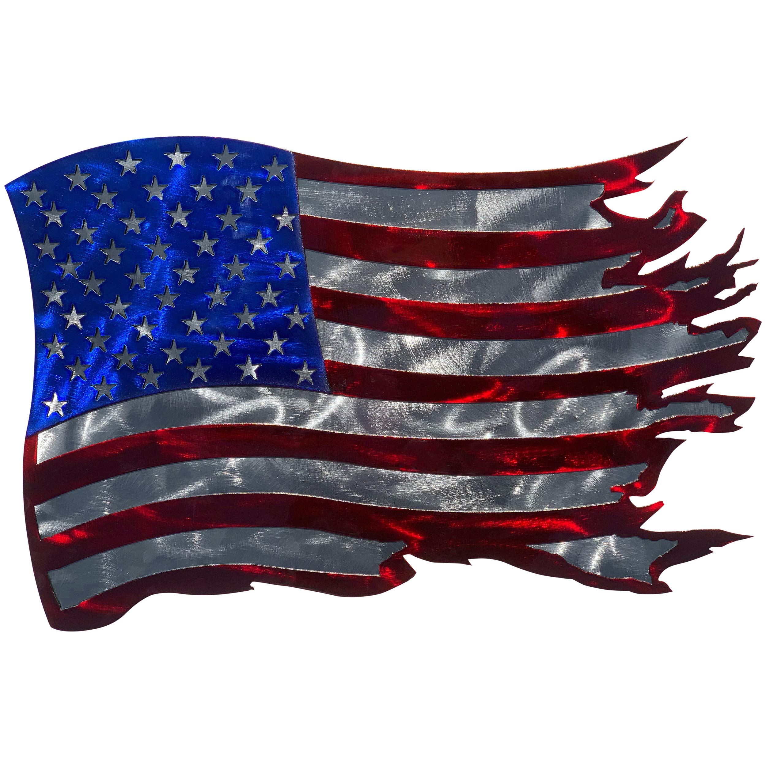 American Flag Metal Wall Decor - Patriotic Home & Office Art - Perfect for Living Room, Bedroom, or Outdoor Spaces