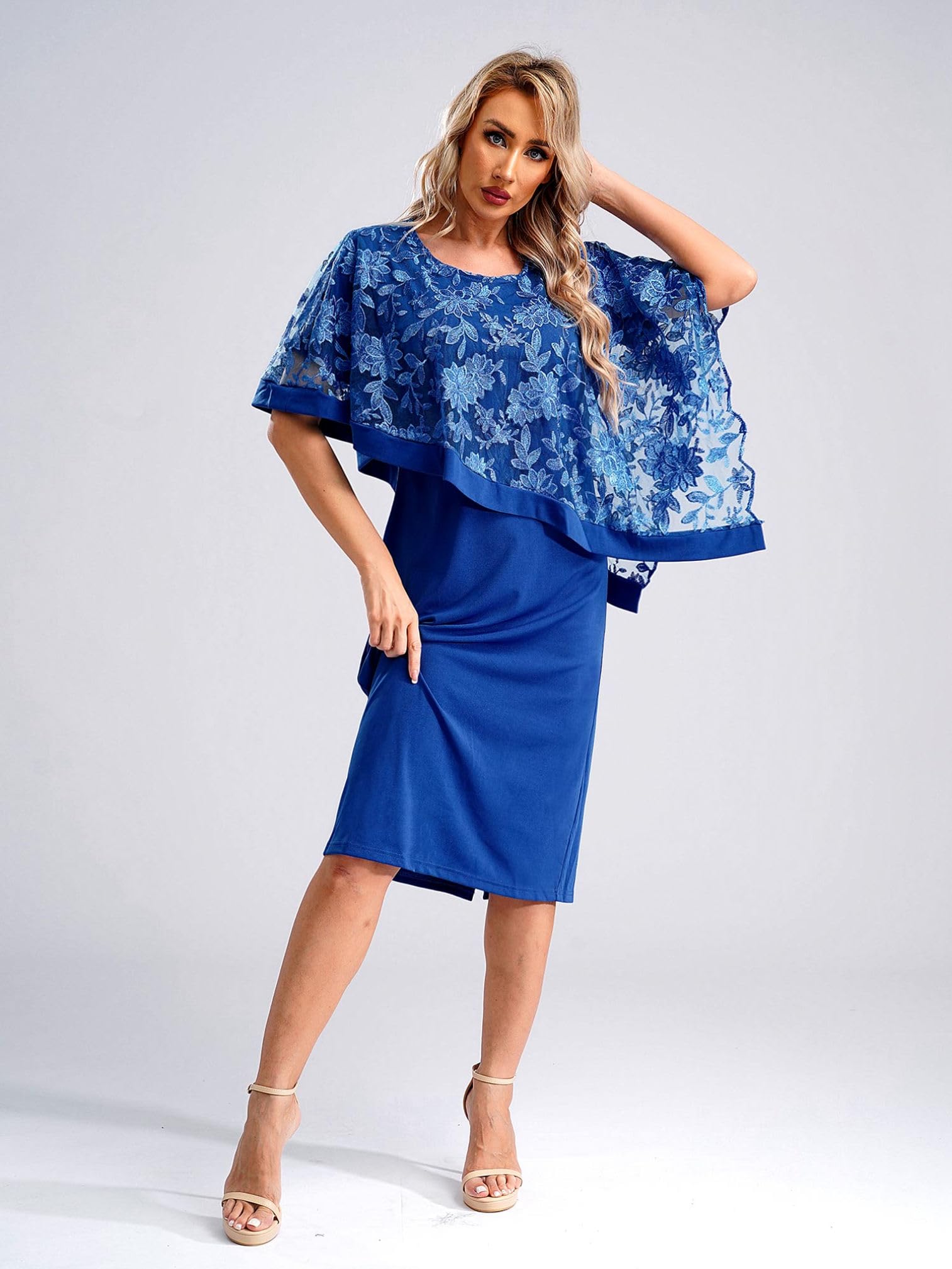 Plus Size Lace Mother of The Bride Dress - Elegant Chiffon Wedding Guest Evening Gown for Women - Perfect for Formal Occasions, Bridal Showers & Special Events