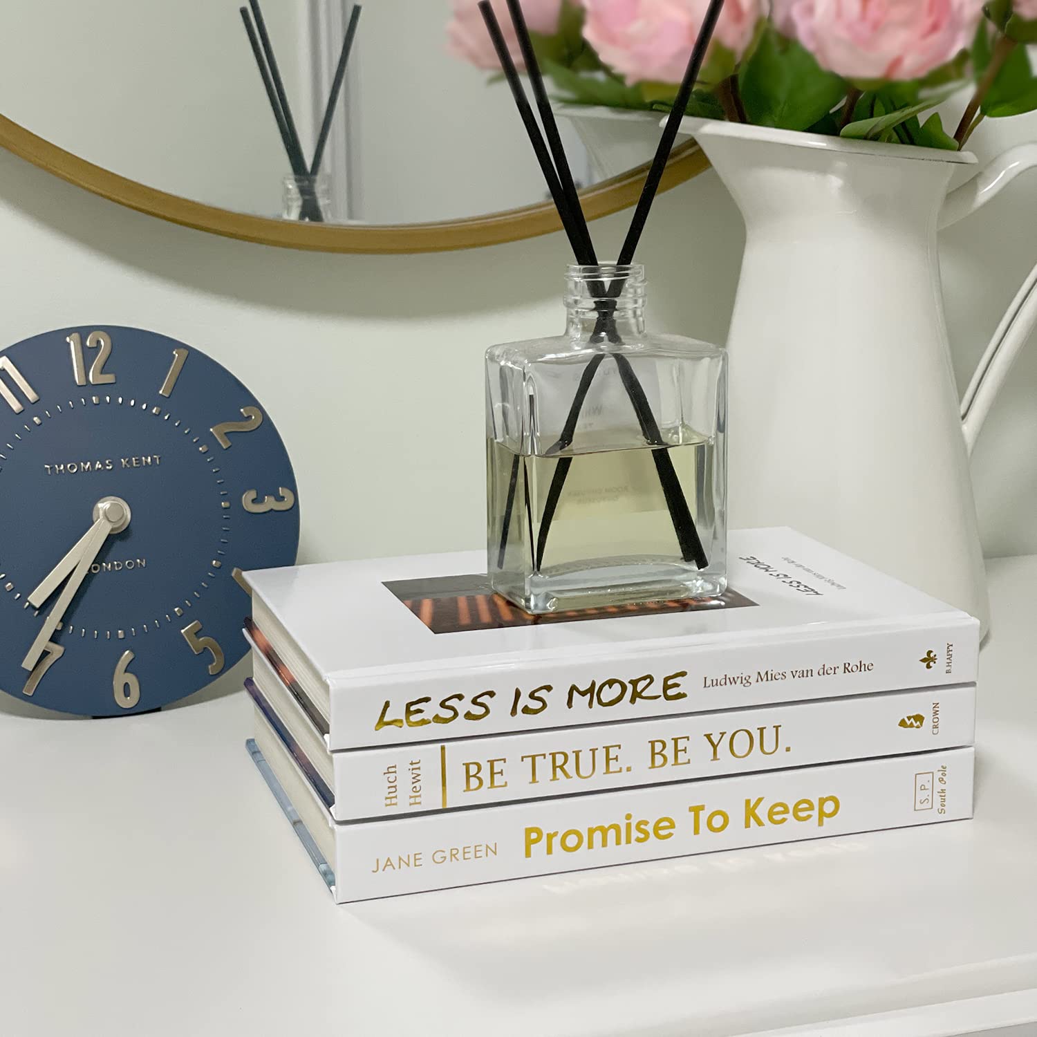 MEEDOO Faux Books Decor - 3 White Hardcover Books for Coffee Table & Bookshelf | Home & Office Decor