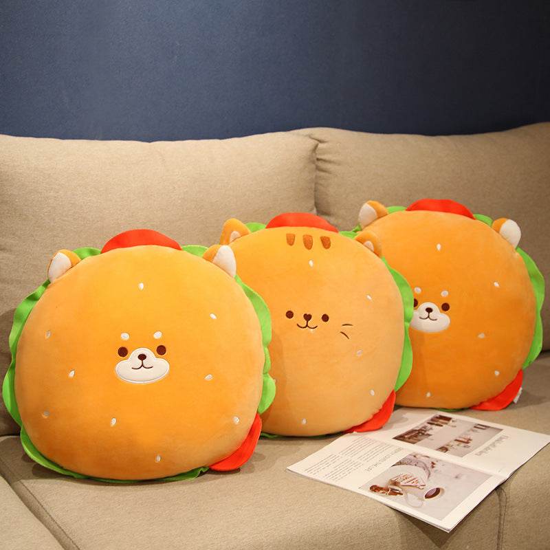 Cute Kawaii Hamburger Plush Toy - Soft Stuffed Animal for Kids, Girls & Boys | Perfect for Bedroom Decor, Birthday Gifts & Cuddling