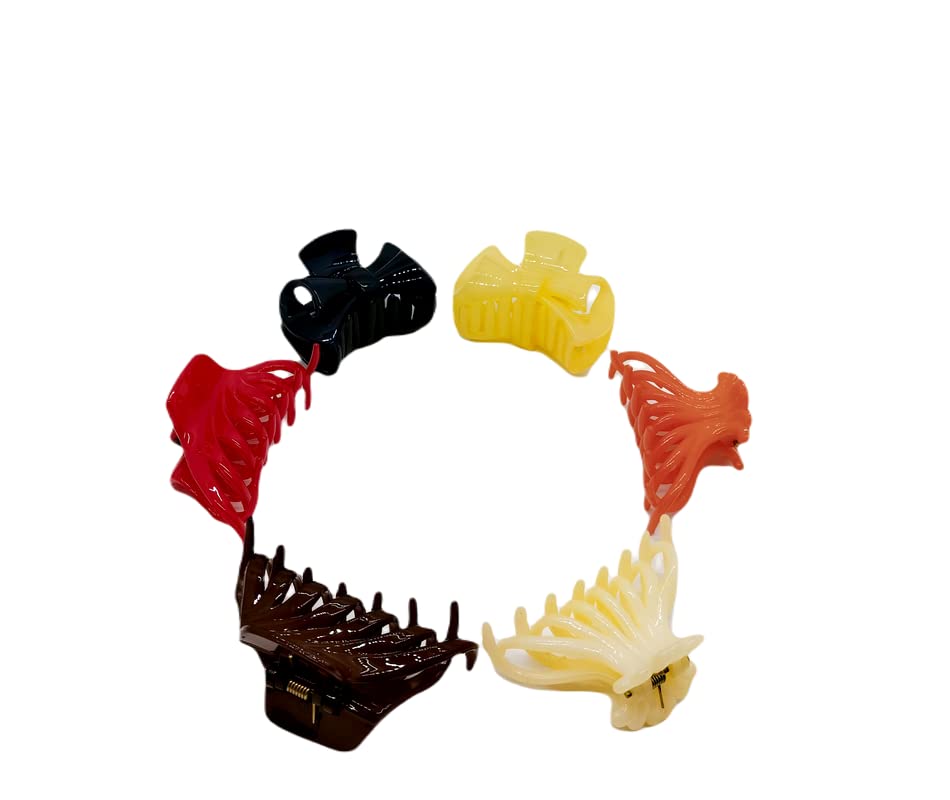PEAcock Unbreakable Medium Hair Clips for Women & Girls - Half Up Hair Claw Clips for Ponytails, Buns & Everyday Hairstyles - Durable Hair Accessories for Work, School & Casual Wear