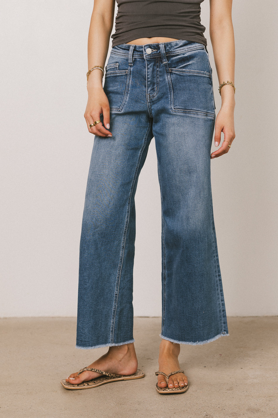 Lucy Wide Leg Jeans for Women - High Waisted Stretch Denim Pants | Comfortable & Trendy Casual Wear for Everyday Outfits, Work or Weekend