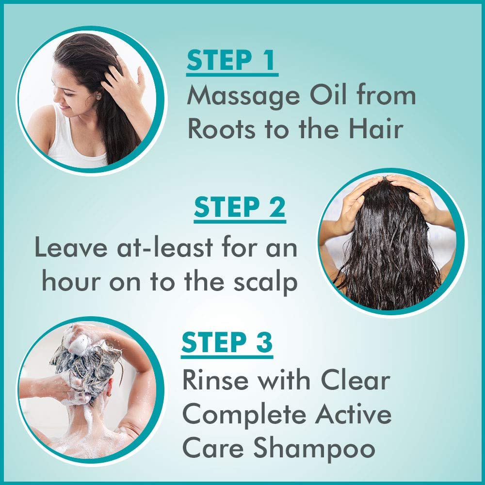 Clear Active Care Anti-Dandruff Hair Oil 150ml - Soothes Scalp & Controls Flakes - Perfect for Dry, Itchy Scalp & Dandruff Treatment at Home