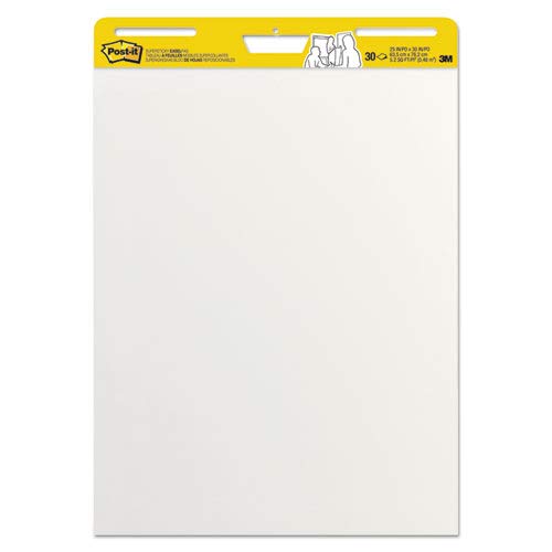Self Stick Easel Pads 25x30 Inches, 2 Pack White Flip Chart Paper with Adhesive Backing - Ideal for Office Meetings, Classroom Presentations & Brainstorming Sessions