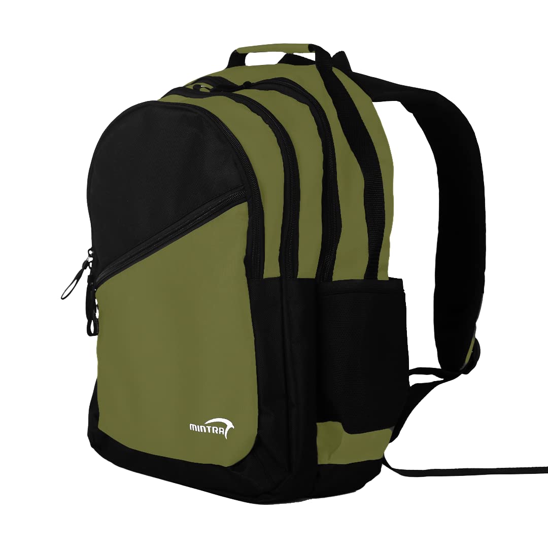 Mintra Sports Backpack - Waterproof Hiking Backpack for Men & Women, Lightweight Travel Backpack with Laptop Compartment (Turtle Green) - Perfect for Gym, School, Camping & Outdoor Adventures
