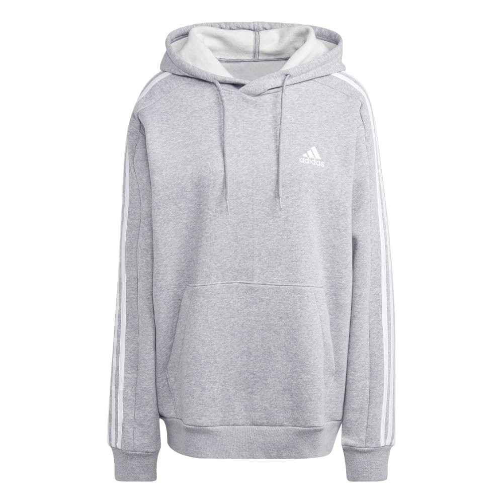 adidas Men's Essentials Fleece 3-Stripes Hoodie - Soft Warm Pullover Sweatshirt for Casual Wear, Gym & Outdoor Activities