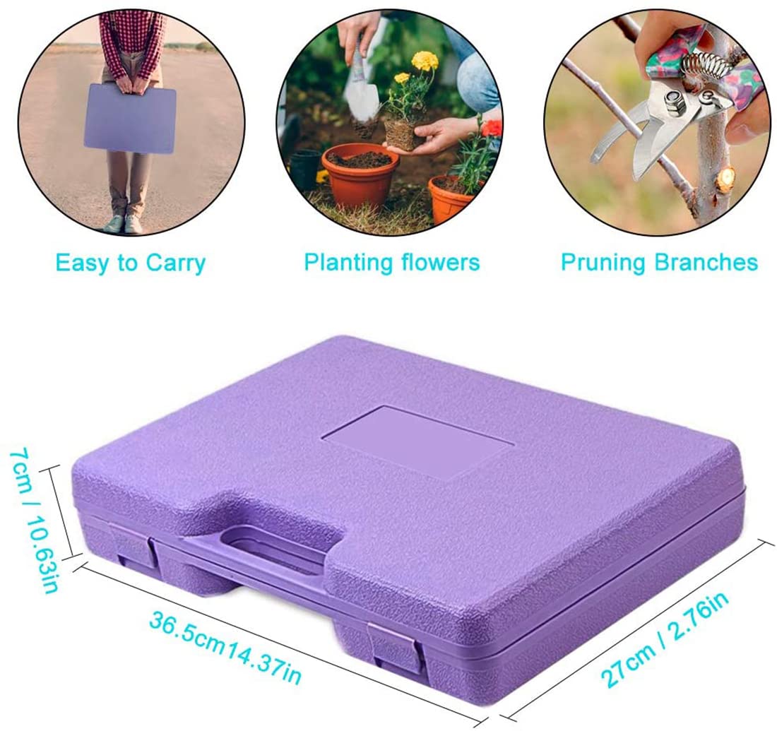 Premium Gardening Tools Set for Women - 10-Piece Purple Hand Tools with Carrying Case - Ideal for Home Gardening, Flower Pots, Trimming & Planting - Perfect Unique Gift for Garden Lovers (Outdoor/Indoor Use)