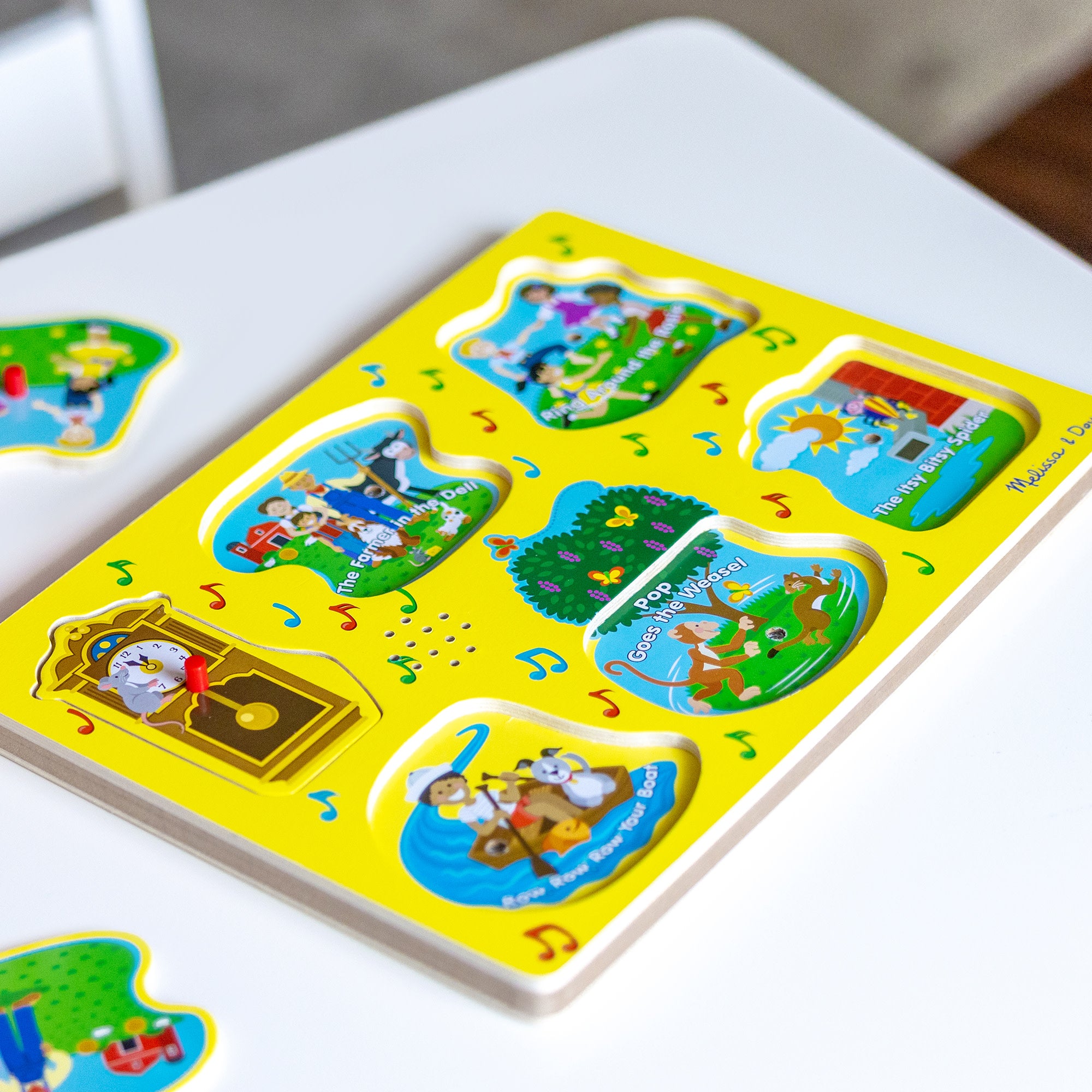 Nursery Rhymes Sound Puzzle - 6 Piece Wooden Puzzle for Toddlers | Educational Toy for Early Learning & Playtime Fun