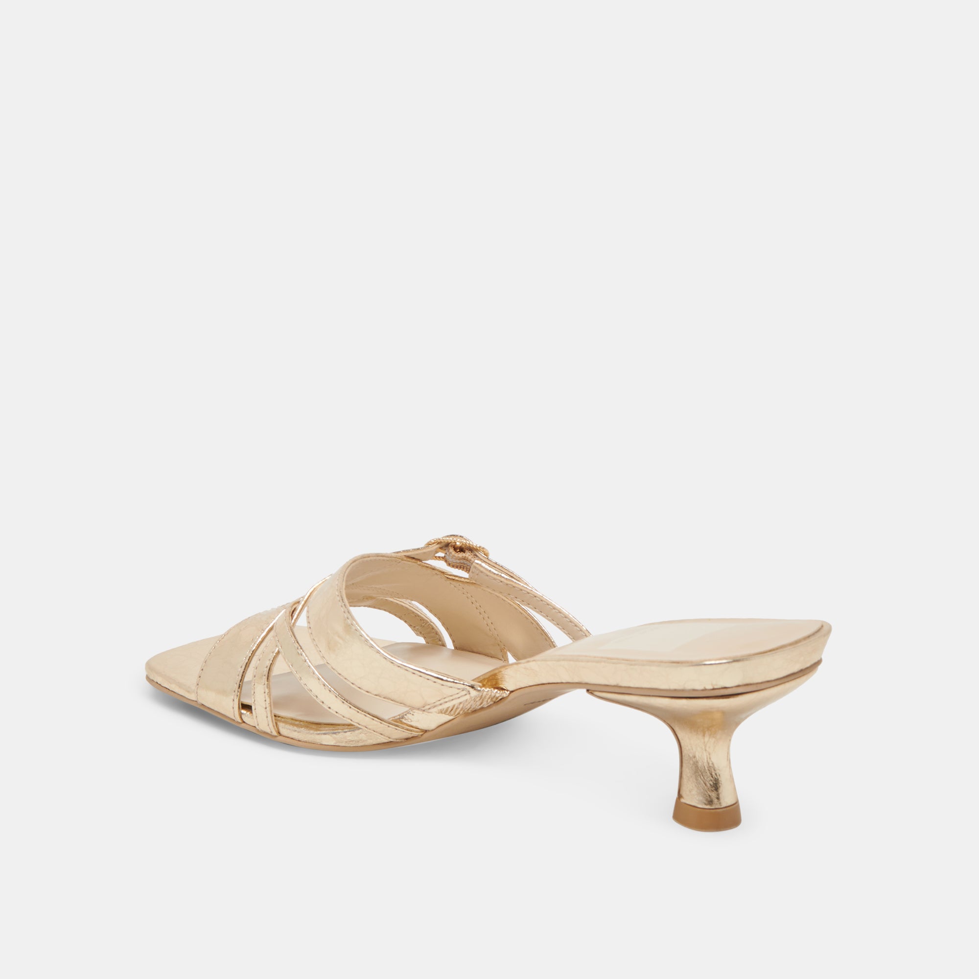 Bryant Heels Gold Distressed Leather Women's High Heels - Elegant & Comfortable for Parties, Weddings & Evening Events