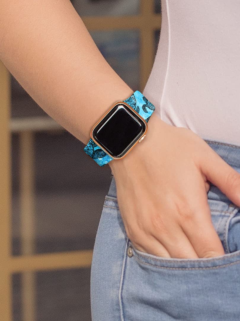 Adjustable Smart Watch Bands - Soft Silicone Replacement Straps Compatible with Apple Watch 38mm 40mm 42mm 44mm, iWatch Series 6/5/4/3/2/1/SE - Unisex Wristband for Women & Men - Perfect for Workouts, Running & Daily Wear