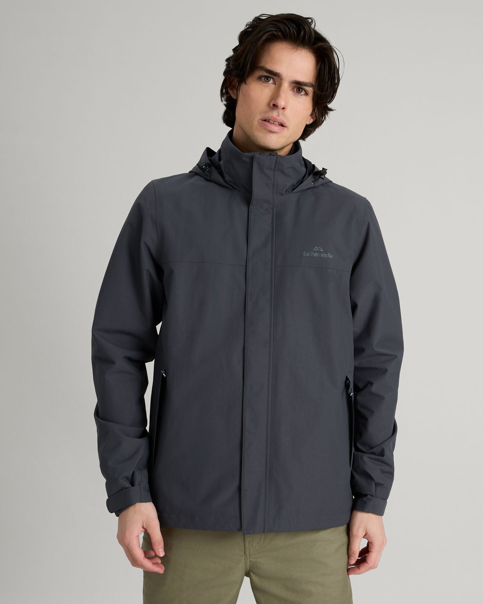 Men's Andulo 2-Layer Waterproof Rain Jacket for Outdoor Activities - Night Black | Hiking, Camping & Commuting Protection