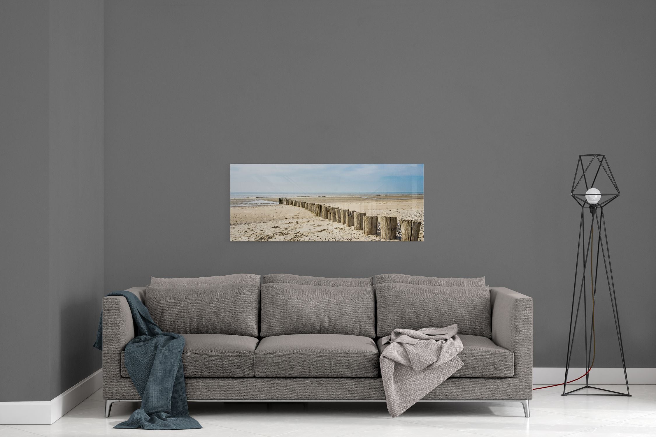 Seashore Panoramic Wall Art - Stunning Ocean View Canvas Print for Home & Office Decor | Perfect for Living Room, Bedroom, or Beach House