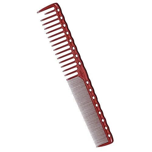 Professional Y.S. Park 332 Barber Cutting Comb - Red - Perfect for Hair Styling, Fade Cuts & Salon Use