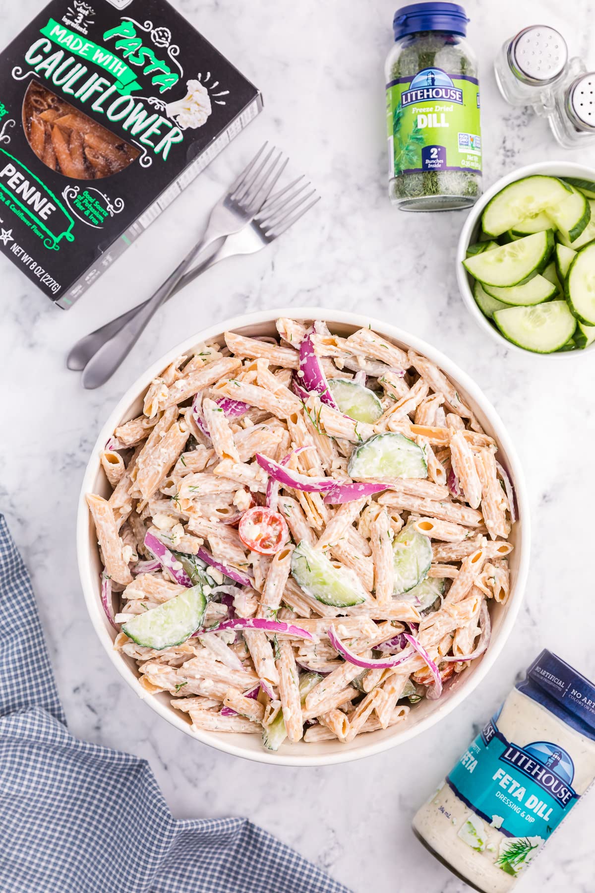Veggiecraft Farms Penne Pasta - Low Carb, High Protein Lentil Pasta with Peas & Cauliflower | Plant-Based, Keto, Gluten-Free, Vegan | 8 Oz | Perfect for Healthy Meals, Weight Loss & Keto Diets