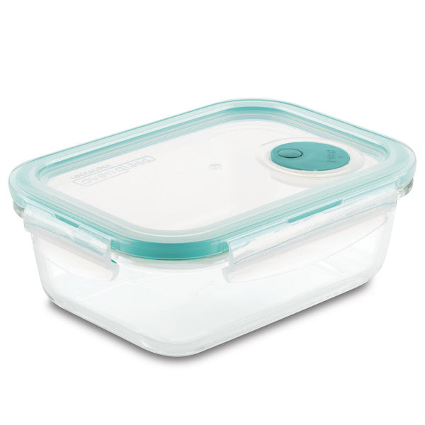 Airtight Leakproof Borosilicate Glass Food Storage Containers with Vent Lids - BPA Free Rectangle Kitchen Organizers for Meal Prep, Leftovers & Pantry Storage