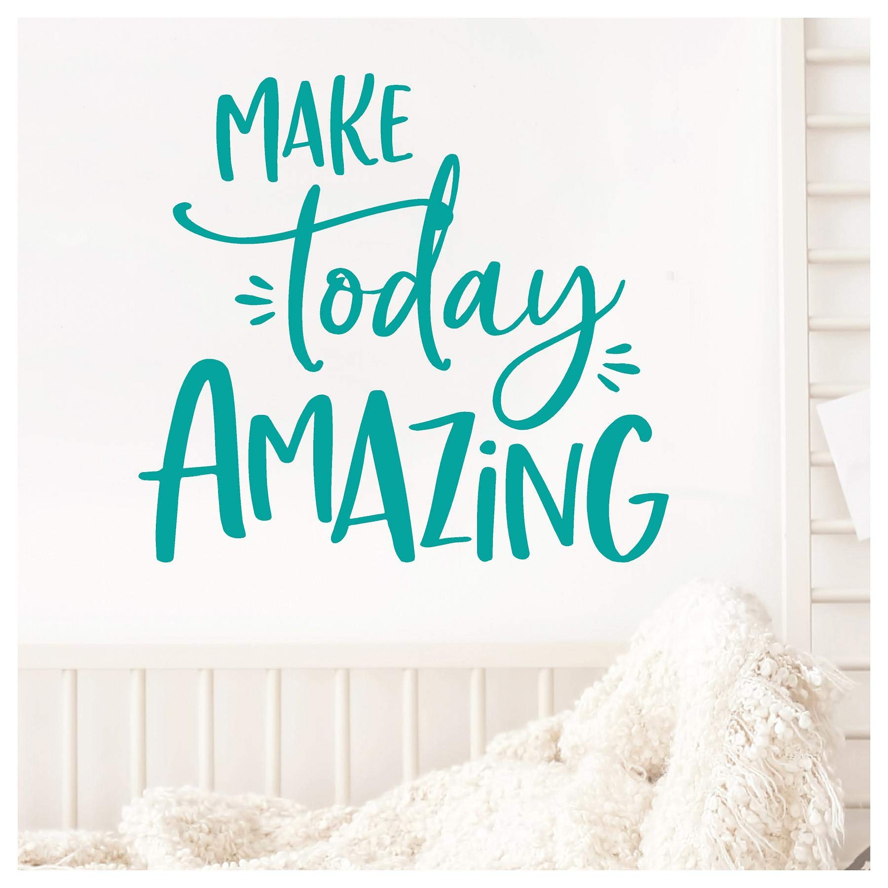 Inspirational Wall Decal Sticker - 'Make Today Amazing' Motivational Quote Vinyl Lettering for Home & Office Decor (16.5