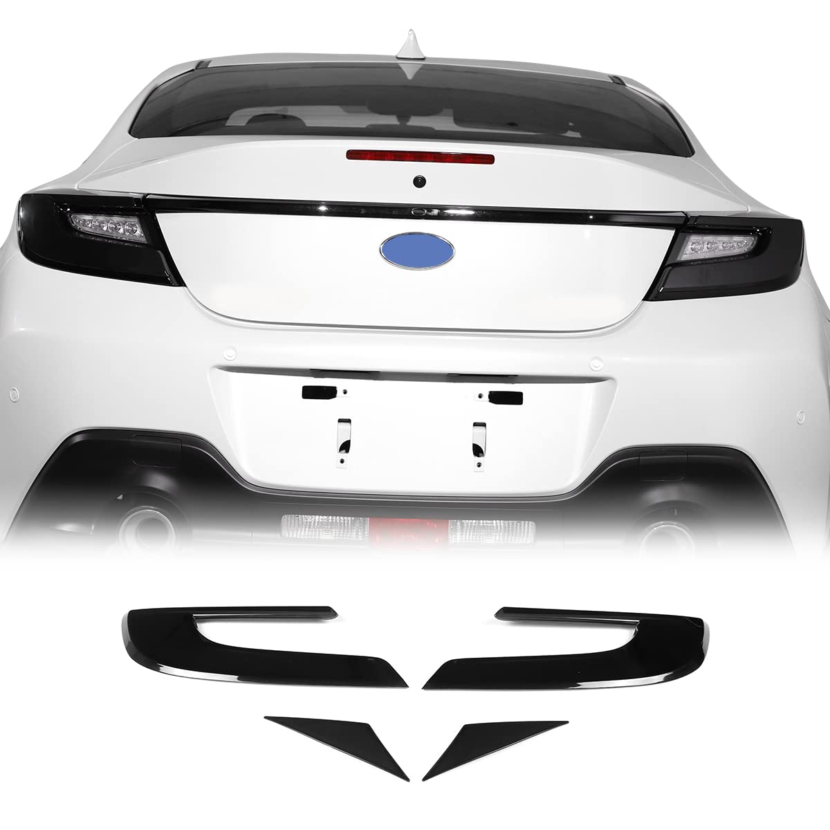 ABS Black Car Exterior Taillight Brake Light Protection Cover Set (4pcs) - Compatible with Subaru BRZ & Toyota 86 2022 Models | Durable Anti-Scratch Accessory for Enhanced Vehicle Protection & Style