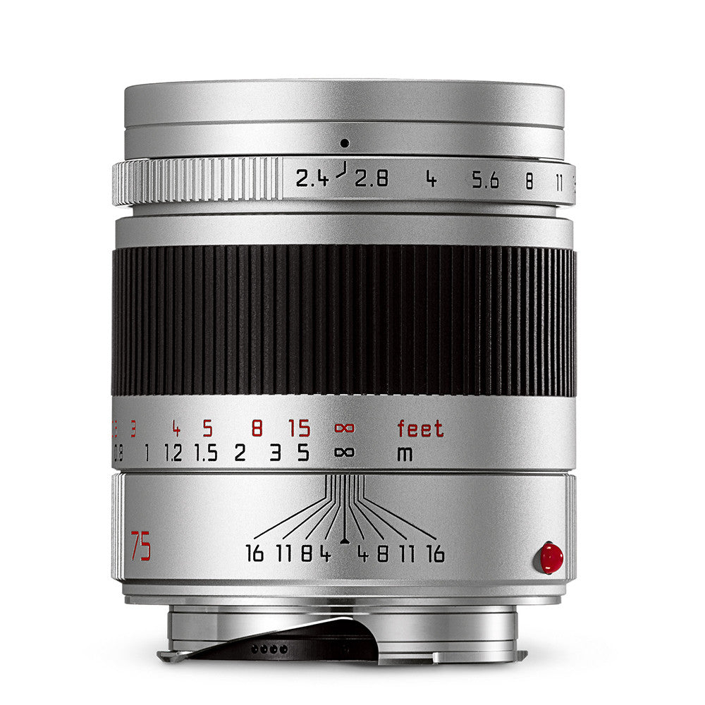 Leica Summarit M 75mm f/2.4 Silver Anodized Finish Lens - Premium Portrait & Street Photography for DSLR Cameras - Perfect for Low Light and Travel Shooting