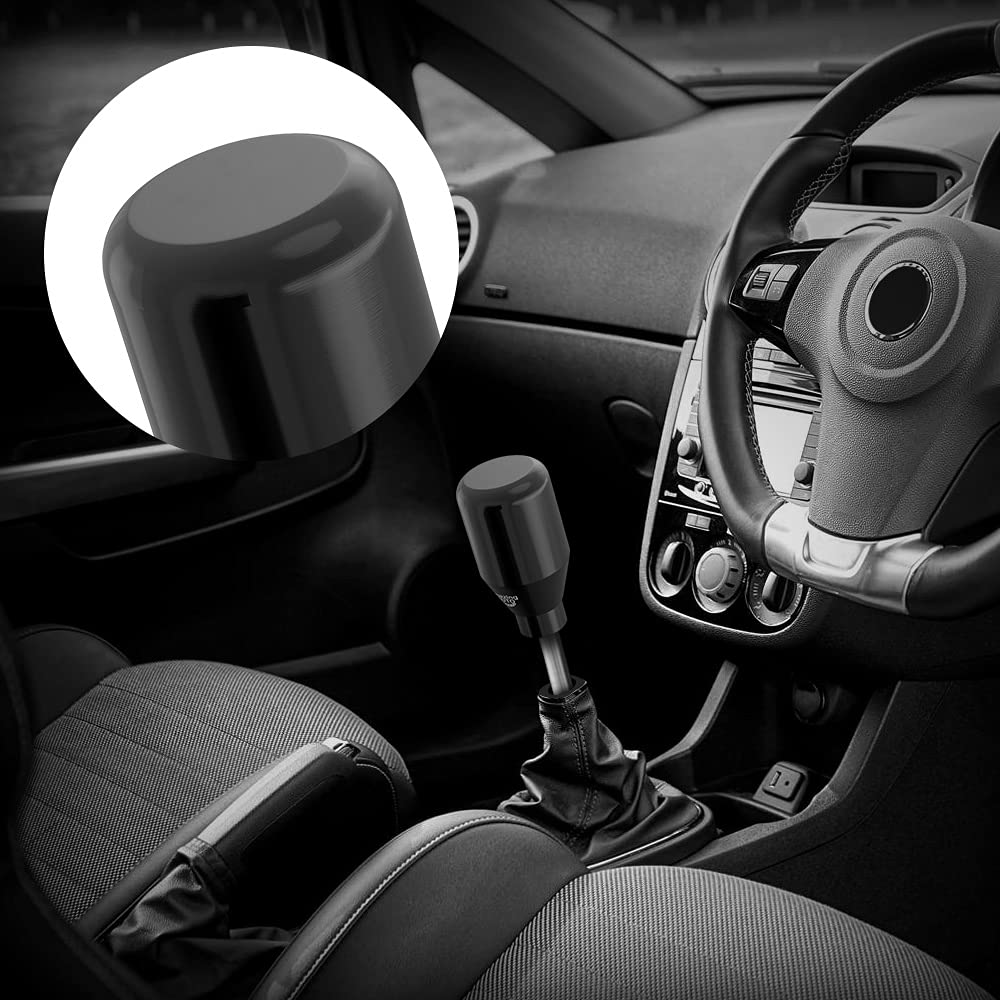 Universal Weighted Gear Shifter Knob - Black Manual/Automatic Car Shift Lever with 4 Adapters for Smooth Gear Changes | Perfect for Racing, Daily Driving & Car Customization