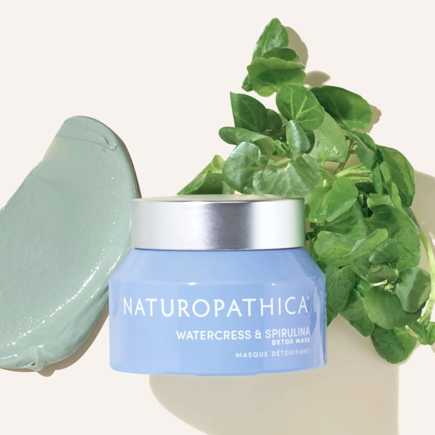 Naturopathica Watercress & Spirulina Detox Mask - Organic Facial Mask for Deep Cleansing & Skin Purification - Perfect for Spa Nights & Self-Care Routines