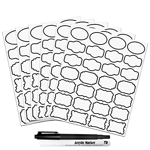 Clear Labels With Black Border(138 Pcs)