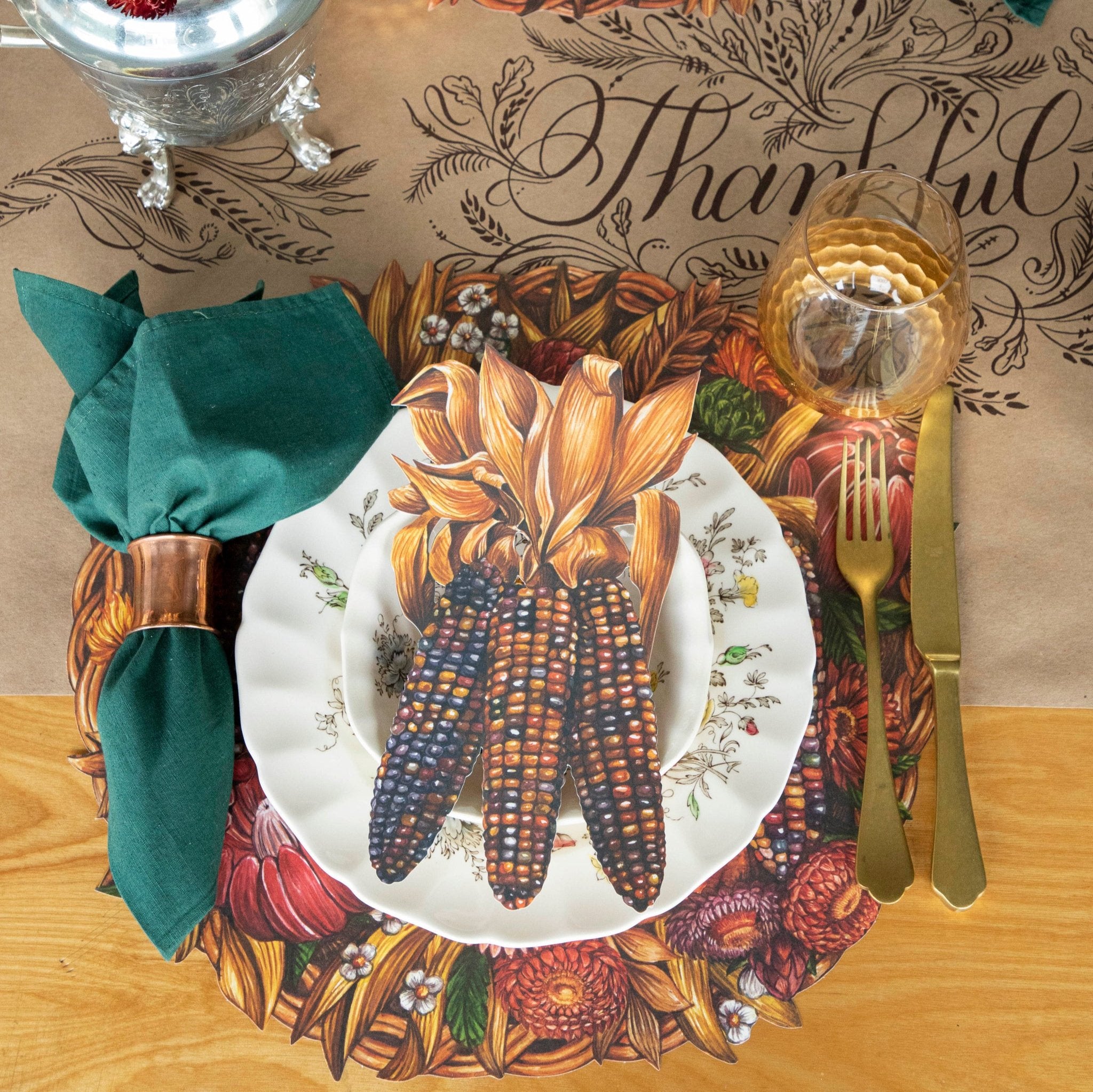 Die Cut Gathering Basket Placemat - Eco-Friendly Woven Table Mat for Dining, Parties & Home Decor - Perfect for Thanksgiving, Christmas & Holiday Gatherings