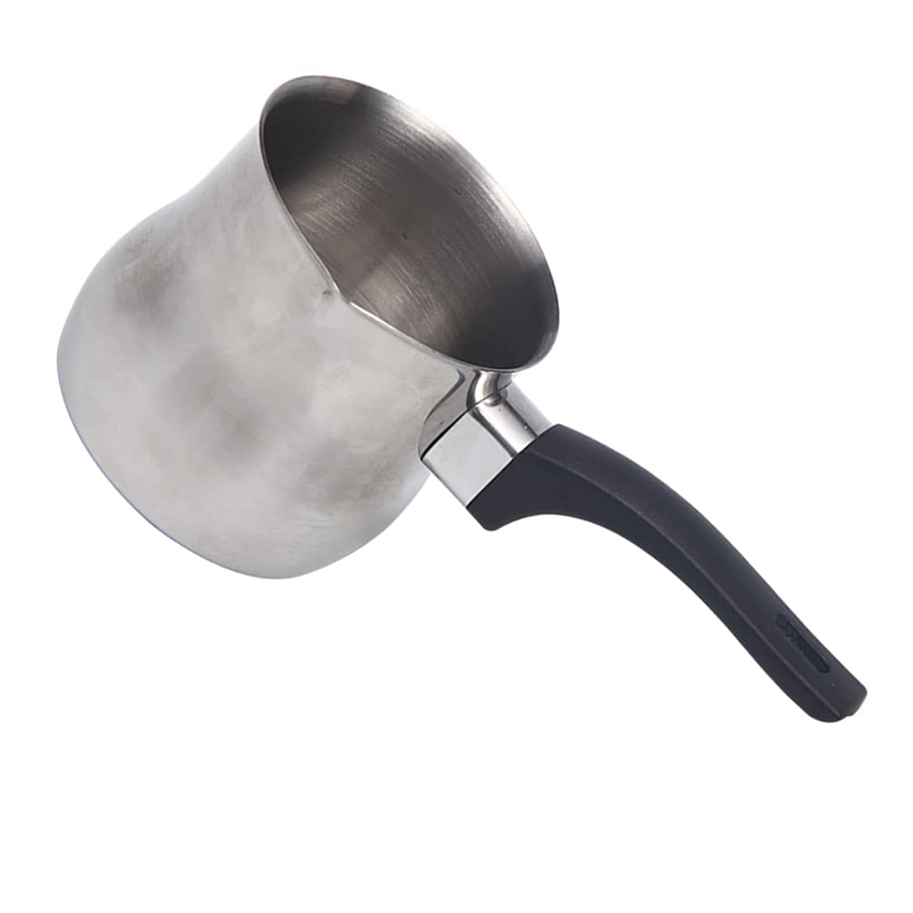 Professional Stainless Steel Milk Frothing Pitcher for Latte Art - 12oz Coffee Frother Jug with Handle, Perfect for Cappuccino, Latte, Macchiato & Home Barista Use - Ideal for Coffee Shops, Cafes & DIY Coffee Lovers