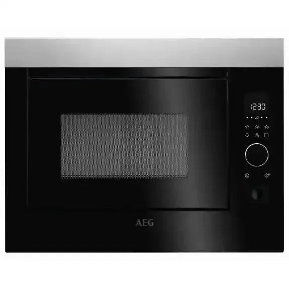 AEG 46cm Built-In Microwave Oven with Grill & Convection - Stainless Steel Kitchen Appliance for Baking, Reheating & Quick Cooking