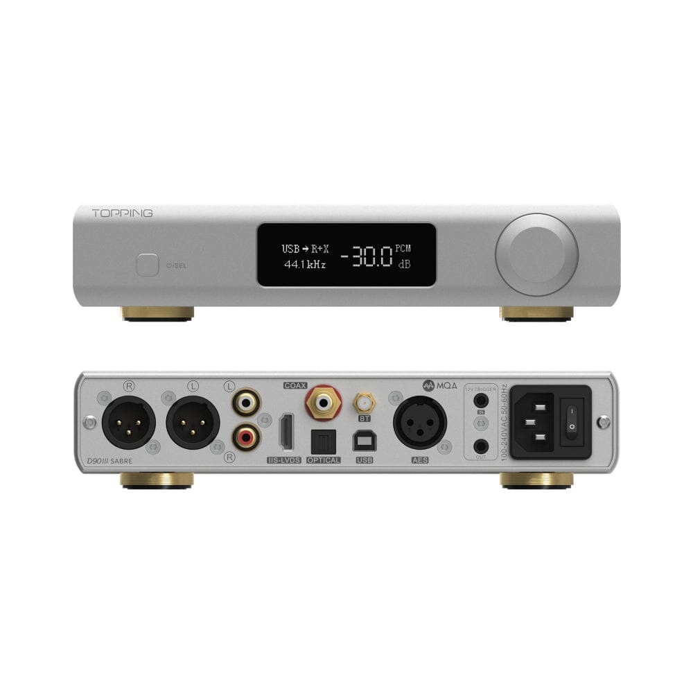 TOPPING D90III / D90 III SABRE Fully Balanced Dual ESS9039SPRO Bluetooth 5.1 HiFi DAC - Premium Audio Decoder for Home Theater & Studio Recording