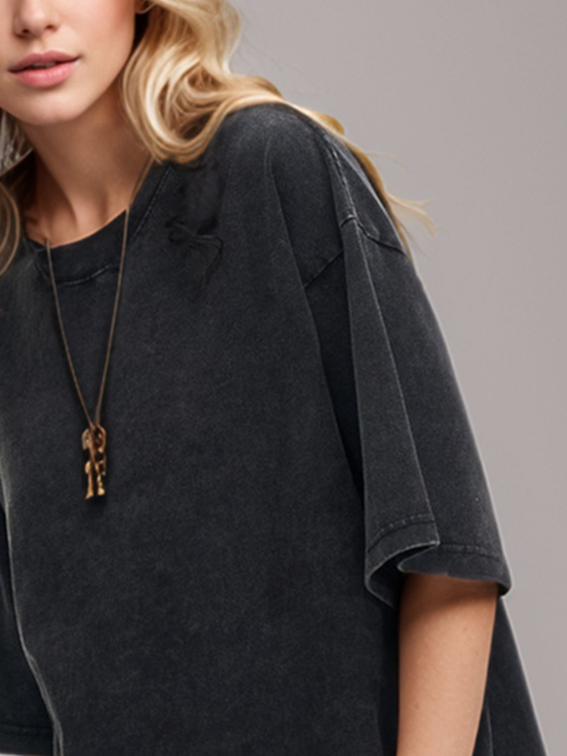 Basic Bae Round Neck Half Sleeve T-Shirt for Women | Casual Cotton Tee | Perfect for Everyday Wear, Outings & Layering