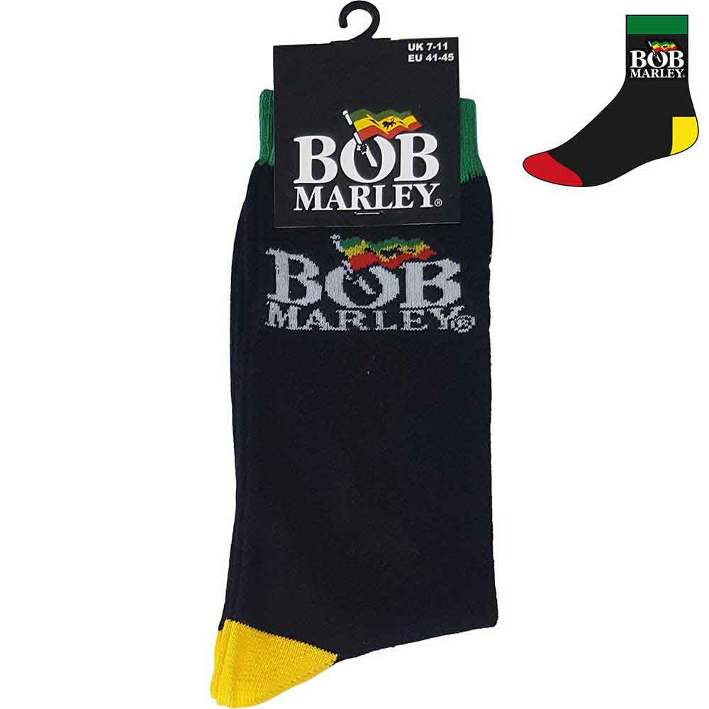 Bob Marley Unisex Ankle Socks with Logo - UK Size 7-11 - Comfortable Cotton Socks for Men & Women - Perfect for Casual Wear, Music Festivals & Gifts