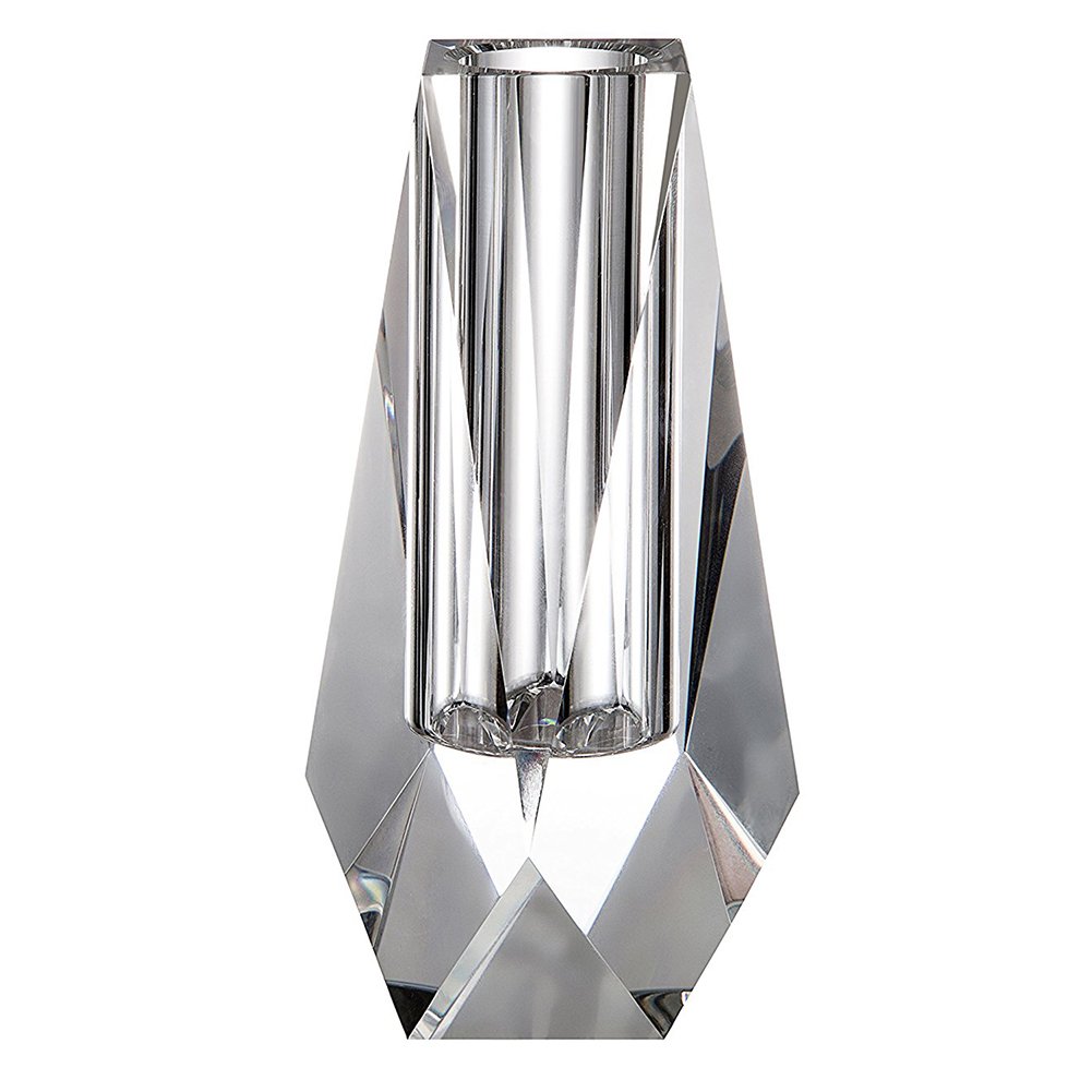 Crystal Small Bud Flower Vase - Elegant Home Decor for Christmas, Weddings & Gifts - Clear Glass with Gift Box - Perfect for Centerpieces, Table Decor & Special Occasions