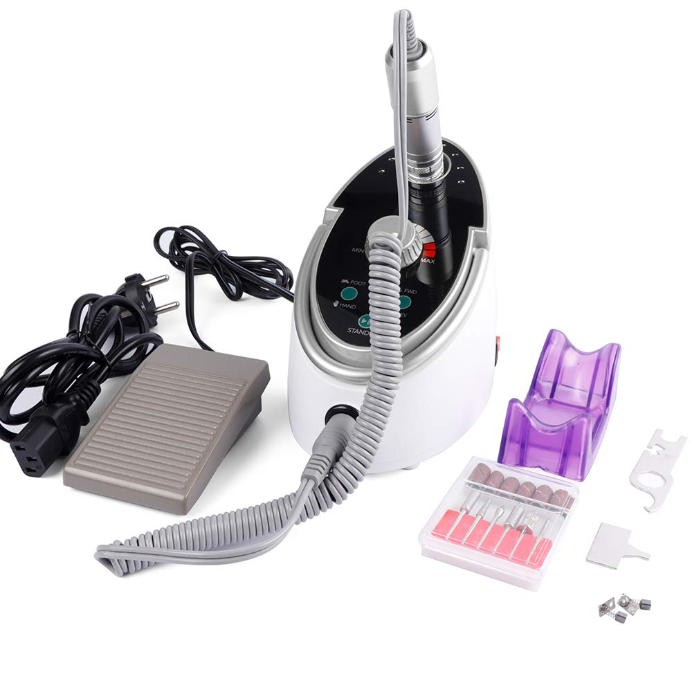 35,000 RPM Professional Electric Nail Drill Kit - Manicure & Pedicure Machine with Sanding Bands for Acrylic Nails, Gel Polish & Nail Art | Powerful At-Home Nail Care System | Perfect for Salon Professionals & DIY Beauty Enthusiasts