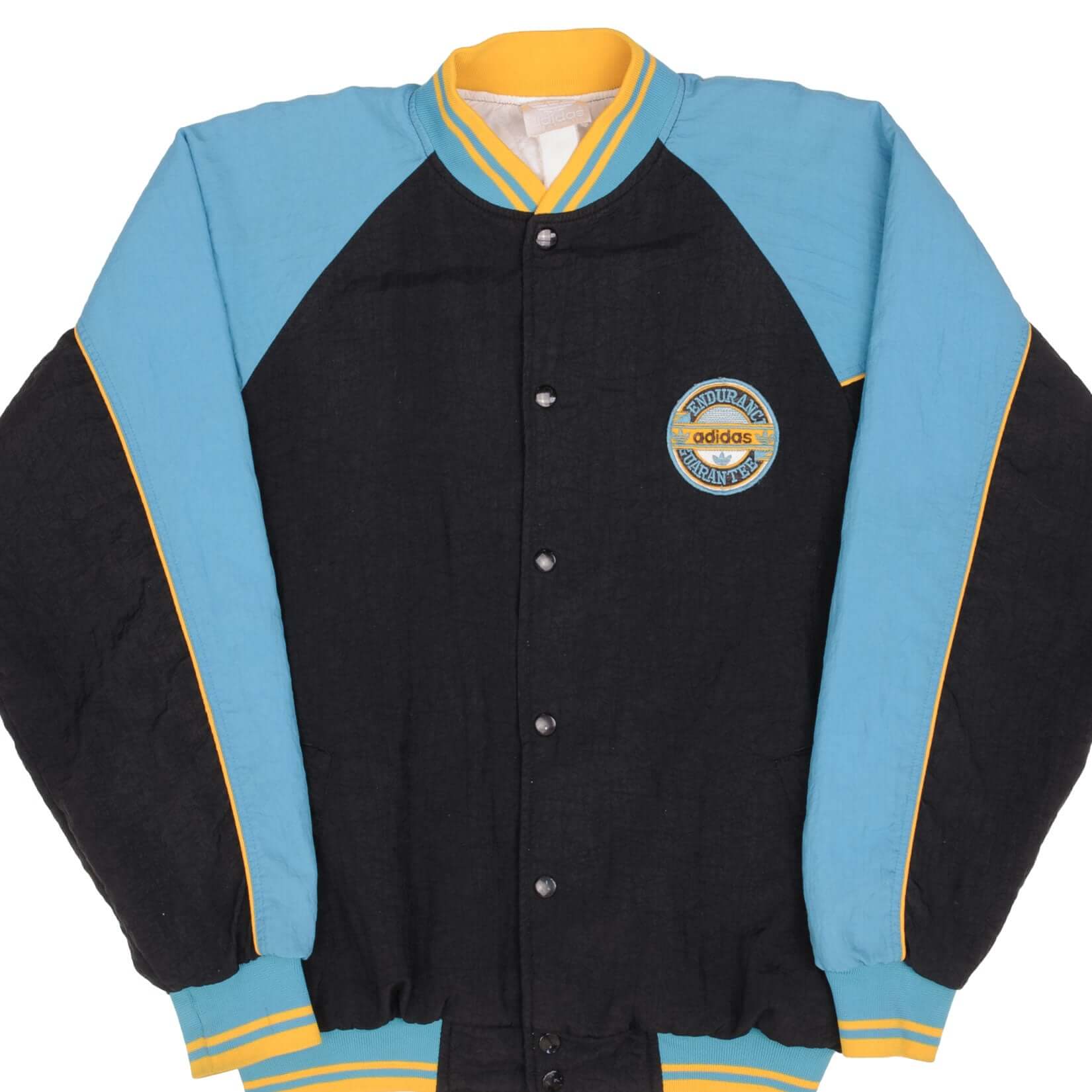 Vintage Adidas Endurance Guarantee Varsity 1980s Track Jacket - Medium Size - Retro Athletic Wear for Running, Gym & Street Style Fashion