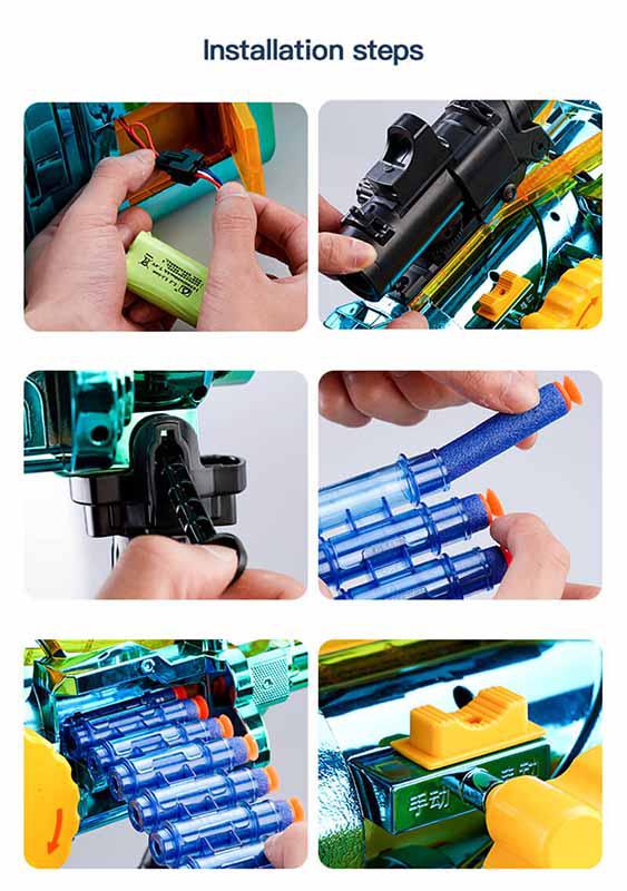 Electric Auto Gatling Darts Blaster Toy - High-Speed Shooting Dart Gun for Kids Outdoor Play, Nerf Battles & Target Practice